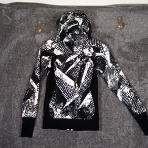 Lululemon Scuba Hoodie Black N White Jacket Womens Size 2 thumbnail 4