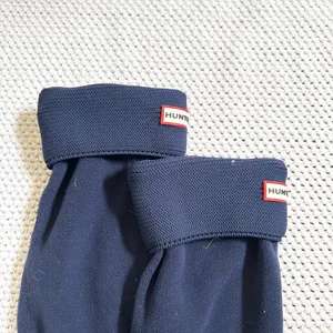 Hunter Navy Blue Sweater Garter Stitch Cuff Boot Socks Fleece Medium Women 5-7 thumbnail 2