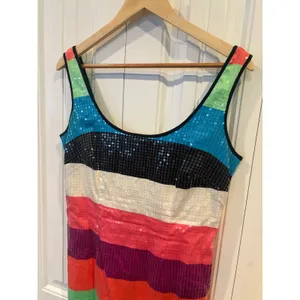 Lilly Pulitzer Multi Color Sequin Stripe‎ Tank Dress Size 6 thumbnail 3