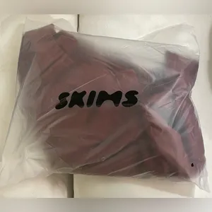 Skims NWT Cotton Fleece Classic Zip Up Hoodie Sweatshirt Merlot Size M thumbnail 10