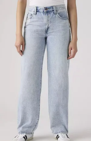 Levi's 31x30 Premium Baggy Dad Women's Jeans Fan Fare Light Wash thumbnail 1