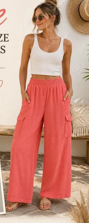 NWT Aerie High Waisted Wide Leg Pants thumbnail 1