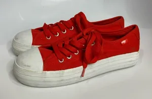 Rocketdog bright red platform Sneakers retro style size‎ 8 thumbnail 1