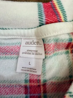 Auden Plaid Sleep Top L & Gildan Mama Bear Long Sleeve Shirt Bundle 2pc thumbnail 12
