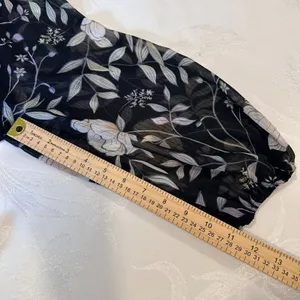 Calvin Klein Womens-XL Long Sleeve Dress with Belt & Teirs Black Floral‎ thumbnail 11