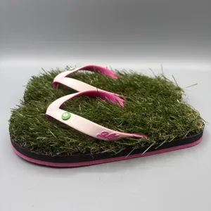 GFF Turf Flip Flops 10 Fit Women Size 7 7.5 Thongs Grass Halloween Party Novelty thumbnail 2
