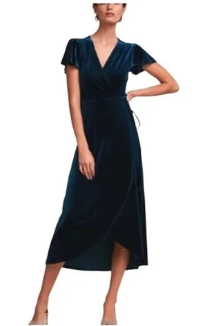 BHLDN Midnight Velvet Midi Dress thumbnail 1
