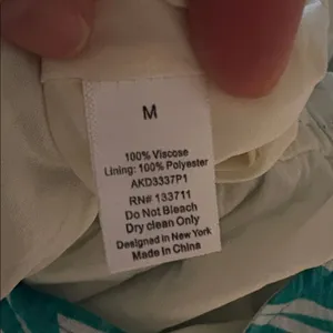Anthropologie The Addison Story Green & White Geometric Print Maxi Dress, NWT thumbnail 8