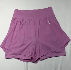 Gymshark Lavender Seamless 2-in-1 Shorts thumbnail 1