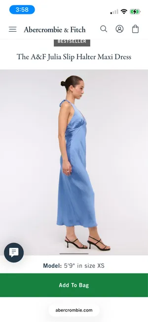 Abercrombie Julia slip halter dress thumbnail 3