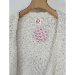 Wanna B Long Sleeve Popcorn‎ Sweater Cardigan with Pockets Medium Fluffy Cozy thumbnail 4