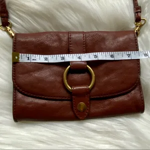 FRYE Ring Crossbody Purse Handbag Brown Leather thumbnail 8
