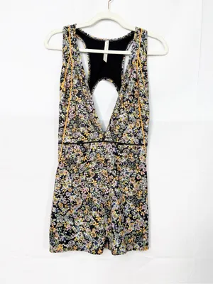 Free People Movement Eden Performance Onesie Ditsy Floral Print Romper thumbnail 3