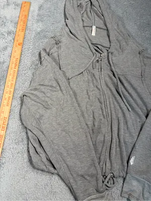 Free people FP movement Gray Hooded Zip-Up Sweatshirt small thumbnail 2