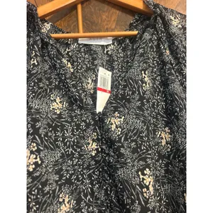 ASTR the LABEL Midi Peasant Dress Printed Black Dark Cottagecore NWT Size XS thumbnail 5