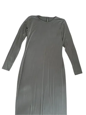 Skims Women’s Smooth Lounge Long Sleeve Maxi Dress Gunmetal Gray Size 2X thumbnail 3