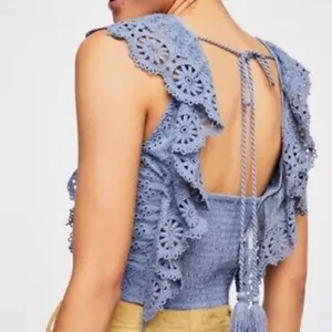 Free People The Real Love Crop Top *White* thumbnail 2