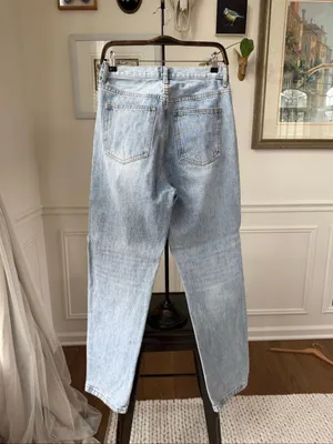 Princess Polly Cross Front Button Fly Slightly Taper Leg Denim Jeans 6 thumbnail 6