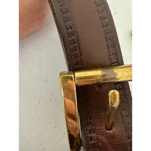 Vintage Guess Belt Unisex 38 Brown Leather Gold Buckle Made USA 90s Y2K Classic thumbnail 7