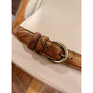 American Vintage Vintage Genuine Snakeskin Leather Belt Brown Python S/M 29–33” thumbnail 12