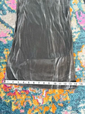 Francesca's Collections Gray Wide-Leg Velvet Pants thumbnail 4