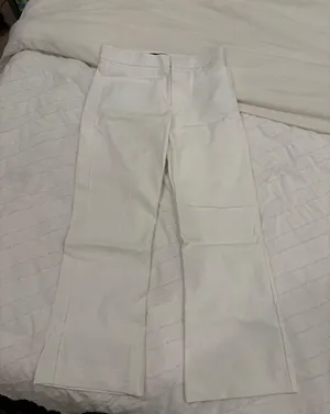 ZARA White Cropped Pants thumbnail 1