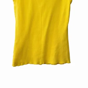 VTG Y2K Old Navy Womens Embroidered Strawberry Ribbed Lace Up Tank Size M Yellow thumbnail 8