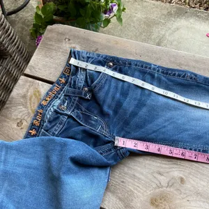 Rock Revival Alivia Jeans 27 Bootcut Dark Wash Embellished Flap Pocket‎ thumbnail 6