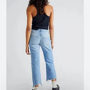 We The Free Jeans Free People Maggie Straight Leg Distressed Jeans Size 25 NWOT thumbnail 2
