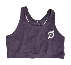 Peloton Womens Move Mission‎ Strappy Sports Bra XL Heathered Purple Athletic thumbnail 1