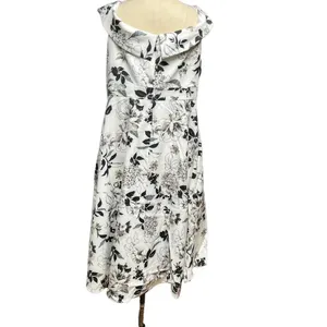 City Chic Flourish Off the Shoulder Dress Ivory Mod Floral Plus Size 14‎ thumbnail 7
