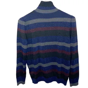 Lauren Ralph Lauren shimmering colorblock striped mockneck sweater size L thumbnail 2