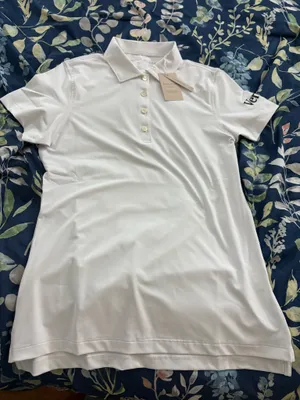 Peter Millar White Athletic Golf Polo thumbnail 1