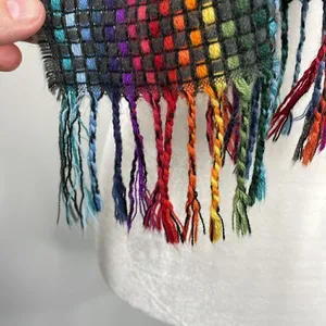Merona Scarf Rectangular Rainbow Weave Warm Soft thumbnail 6