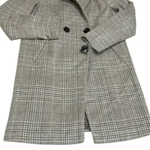 NEW Sam Edelman Double Breasted‎ Windowpane Plaid Coat Holiday Chic Old Money S thumbnail 4
