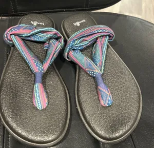 Sanuk Women's Blue and Pink Sandals thumbnail 1