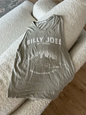 Daydreamer x Free People Billy Joel 52nd Street Oversized Green Tank Top XS thumbnail 2