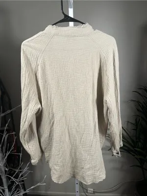 Urban Daizy P211. 100% Cotton Double Gauze Raw Edge Top size small oversized fit thumbnail 5