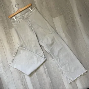 Zara Wide-Leg Pants marine straight womens Gray (size 6) minimalist chic casual thumbnail 1