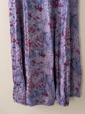 Reformation Bryson Dress Midi Length in Morning Dew Purple Floral Size 4 Viscose thumbnail 5