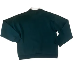 VTG 90s Morning Sun Cardinal Winter Scene Collared Sweatshirt Womens M Green thumbnail 7