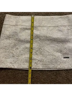 NWT Abercrombie White and Gold Jacquard Mini Skirt thumbnail 10