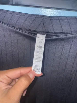 Alo Yoga High-Waist Pinstripe Zip It Flare Legging thumbnail 5