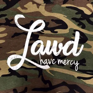 “Lawd have Mercy” Camo Tee-NWOT-Sz Med. thumbnail 2
