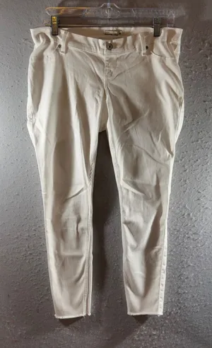 1799 | NWT Abercrombie & Fitch The Jean Legging White Skinny Raw Hem Women 28 6s thumbnail 1
