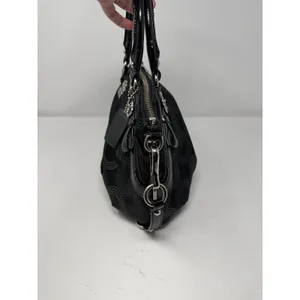 Coach Madison Dotted Op Art Sophia Satchel Bag Black Patent Trim Women Small thumbnail 9