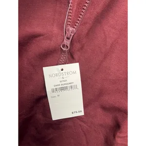 Lou & Grey Nordstrom Signature Soft Plush 1/4‎ Zip Sweatshirt Maroon Burgundy M thumbnail 5