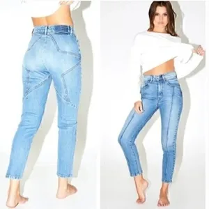 Revice Denim NWT Venus Crop in LightYear wash Star jeans thumbnail 2