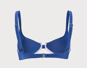 Berlook Jacquard Underwire Bikini TOP ONLY 71 Blue Size M thumbnail 8