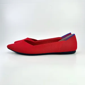 Rothy's The Point Red Knit Pointed Toe Ballet Flats Women's 10 Comfort Slip-On thumbnail 10